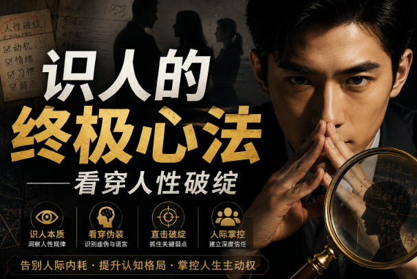 付费文章：识人的终极心法——看穿人性破绽-离锋创库