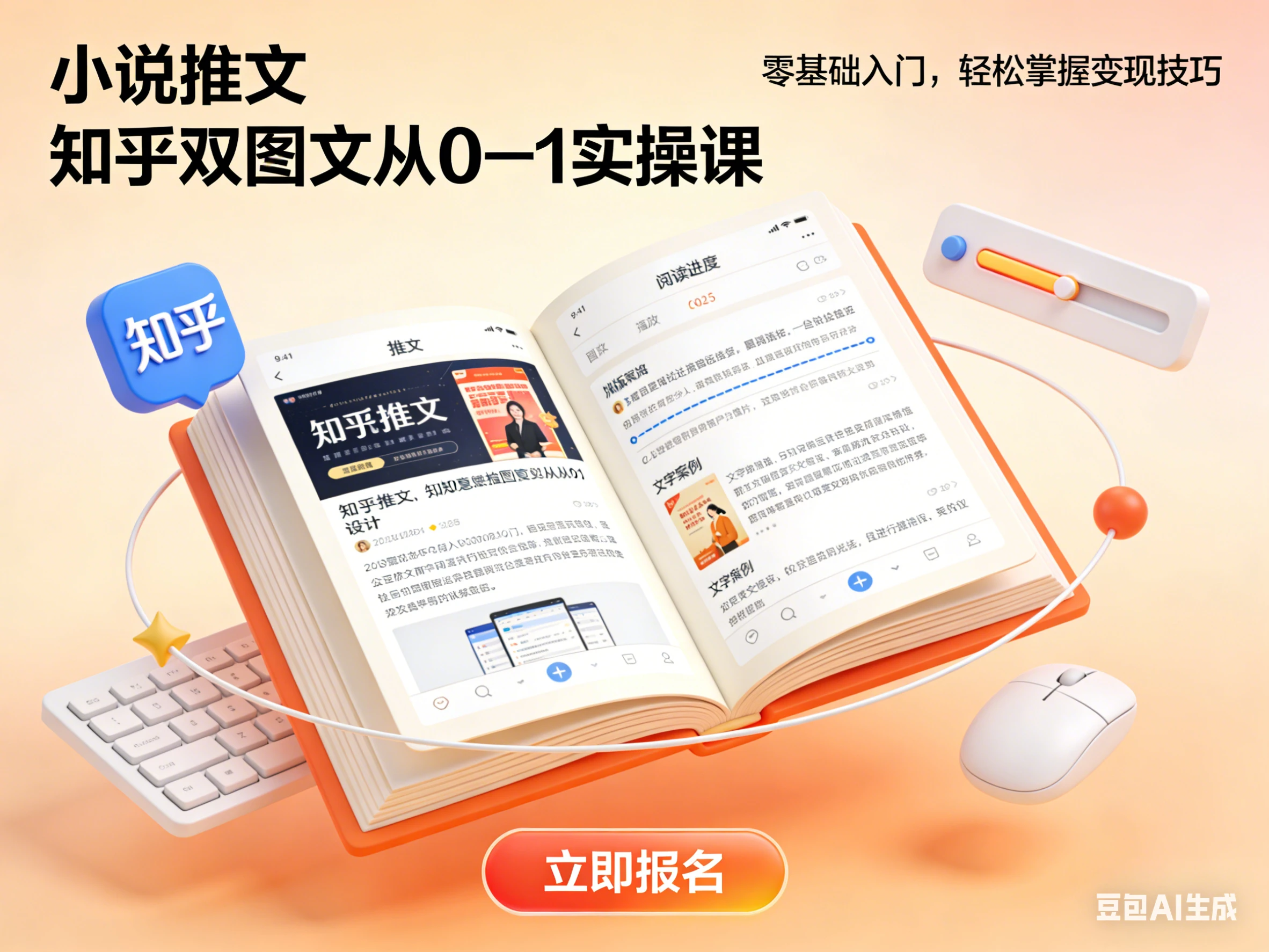 小说推文 知乎双图文从0—1实操课-离锋创库