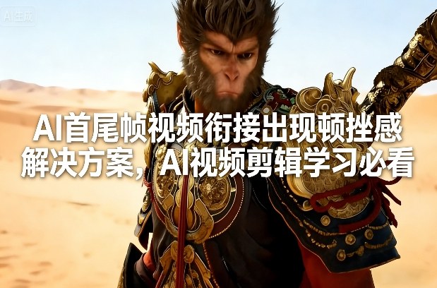 AI首尾帧视频衔接出现顿挫感解决方案，AI视频剪辑学习必看-离锋创库