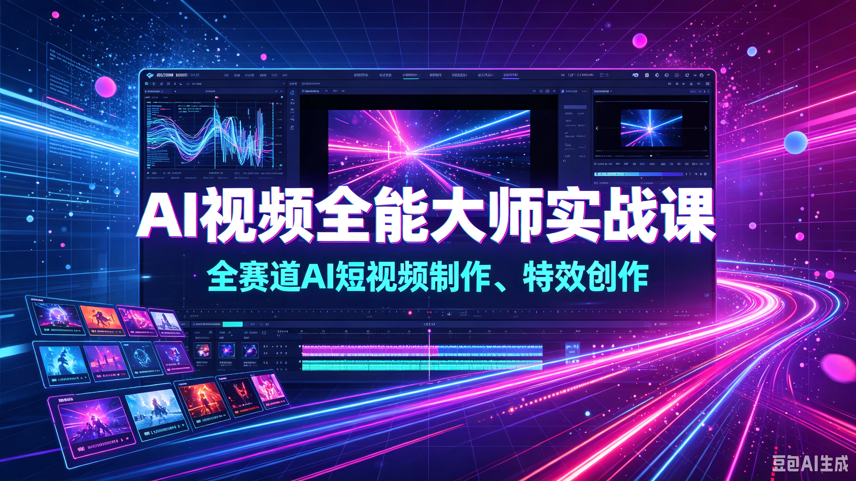 【精】AI视频全能大师实战课｜全赛道AI短视频制作、特效创作-离锋创库