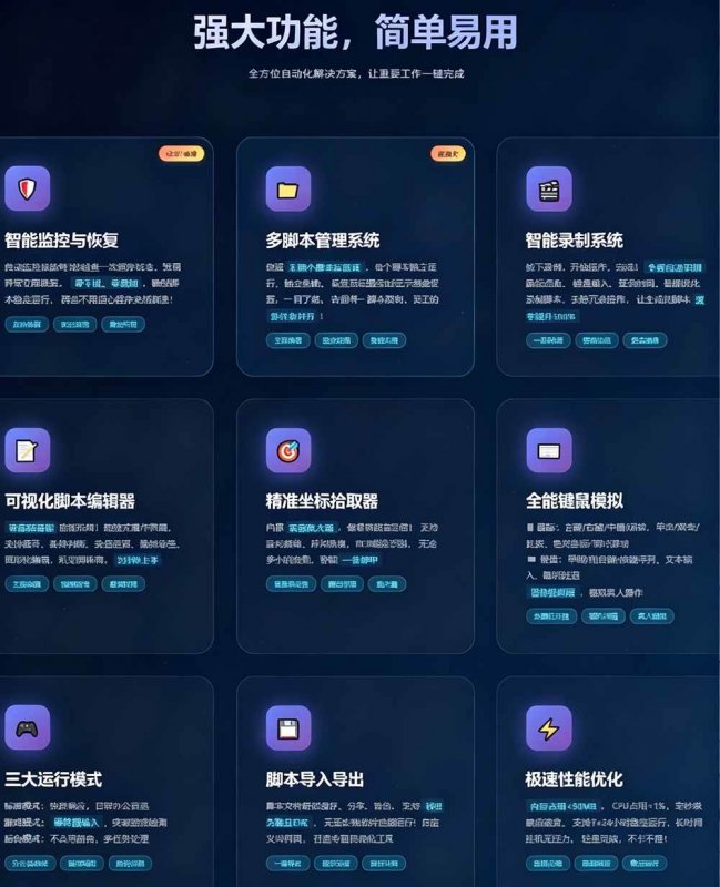 (19423期)专业Windows键鼠自动化工具,免费永久使用,告别重复操作,小白也能快速创建自动化脚本 点点精灵 (19423期)专业Windows键鼠自动化工具,免费永久使用,告别重复操作,小白也能快速创建自动化脚本 点点精灵