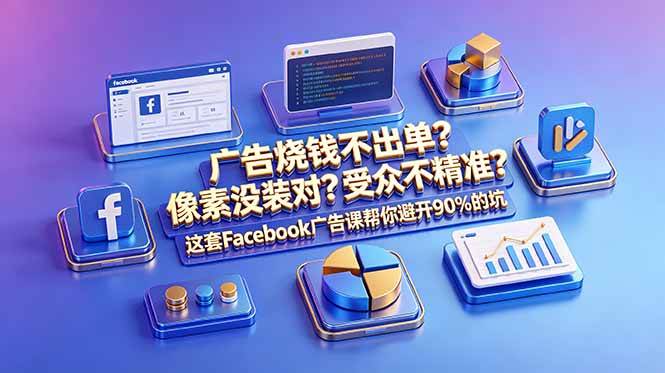 (18850期)广告烧钱不出单?像素没装对?受众不精准?这套Facebook广告课帮你避开90%的坑-原创双语字幕-离锋创库