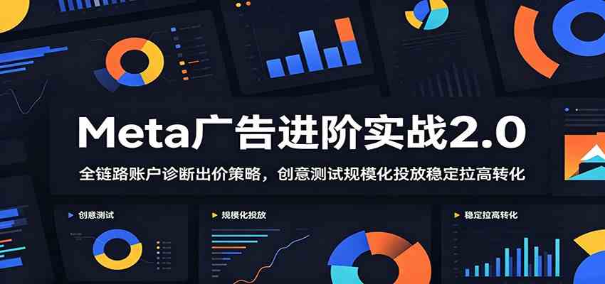 Meta广告进阶实战2.0：全链路账户诊断出价策略，创意测试规模化投放稳定拉高转化-离锋创库