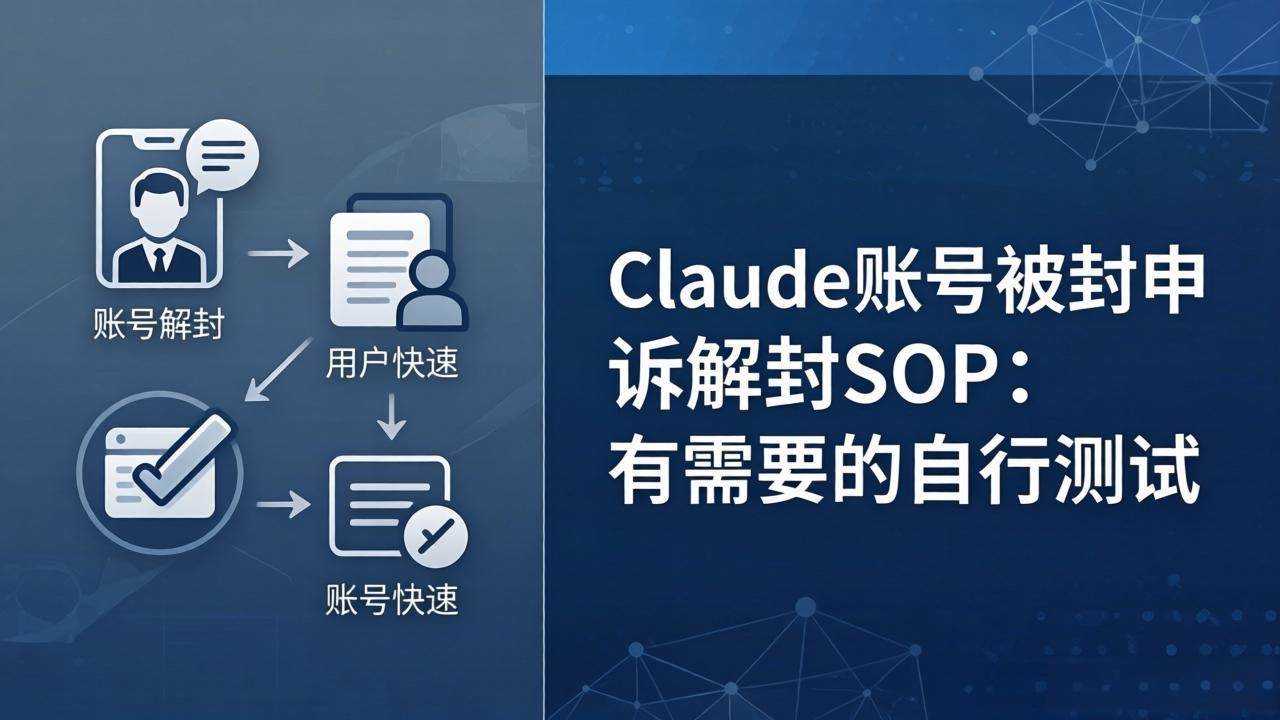 （17981期）Claude账号被封申诉解封SOP：有需要的自行测试-离锋创库