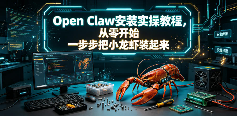 Open Claw安装实操教程，从零开始一步步一步步把小龙虾装起来-离锋创库