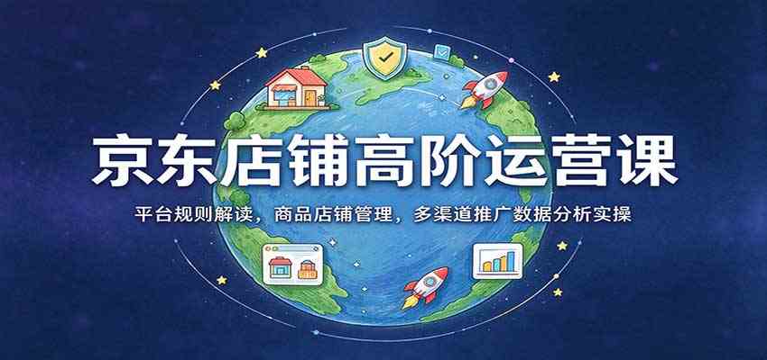 京东店铺高阶运营课:平台规则解读,商品店铺管理,多渠道推广数据分析实操-离锋创库