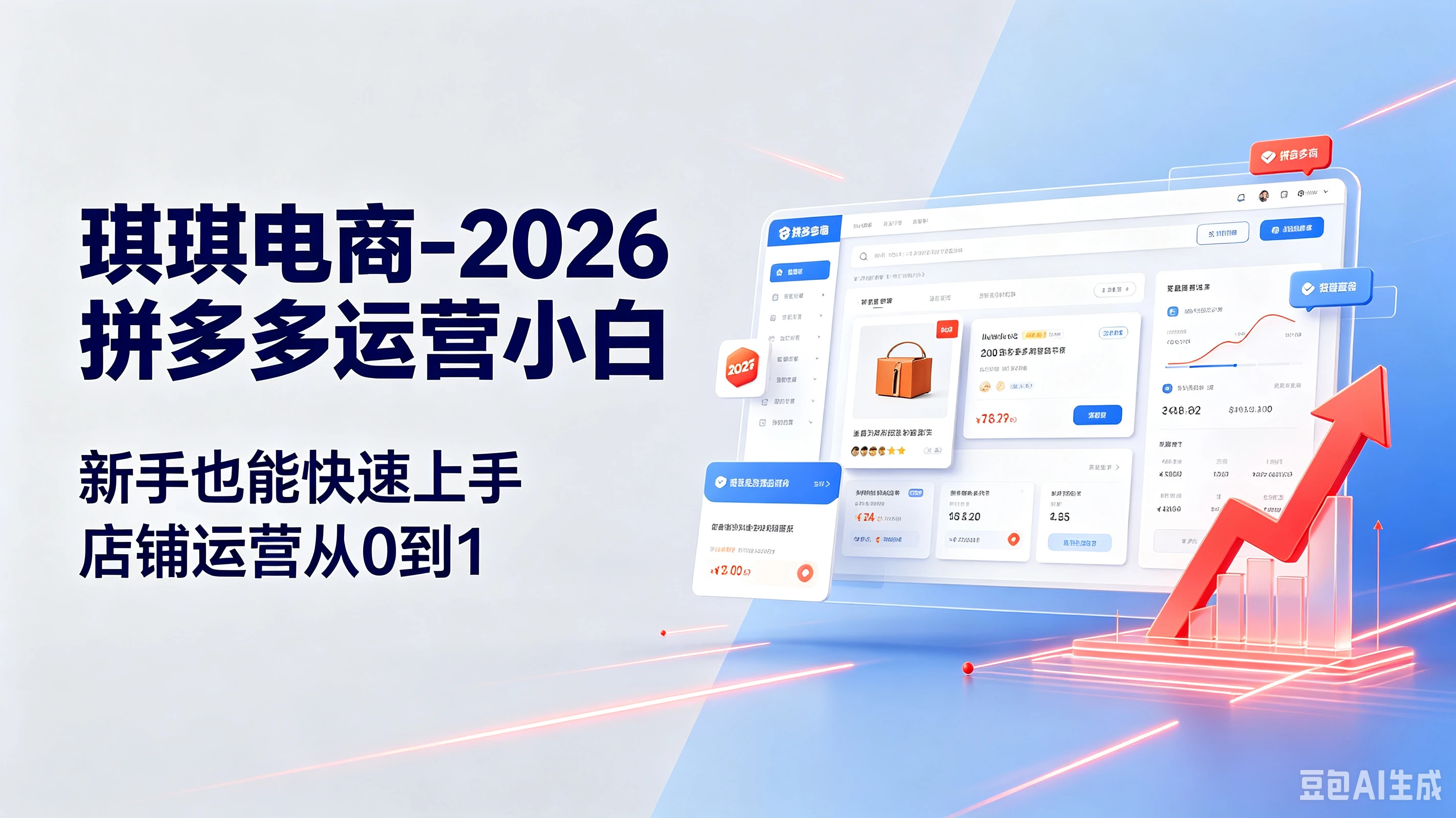 【精】琪琪电商-2026拼多多运营小白,新手也能快速上手,店铺运营从0到1-离锋创库