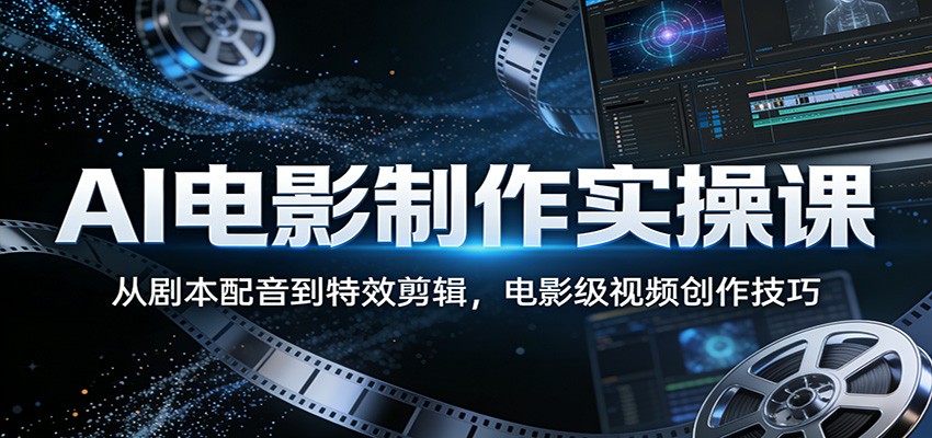 AI电影制作实操课：从剧本配音到特效剪辑，电影级视频创作技巧-离锋创库