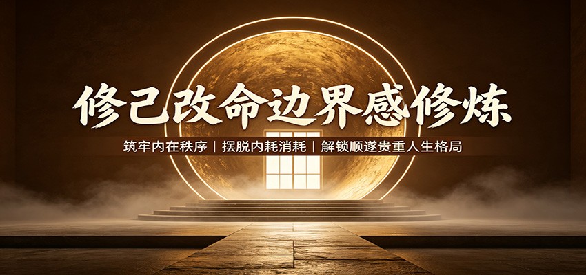 修己改命边界感修炼：筑牢内在秩序，摆脱内耗消耗，解锁顺遂贵重人生格局-离锋创库