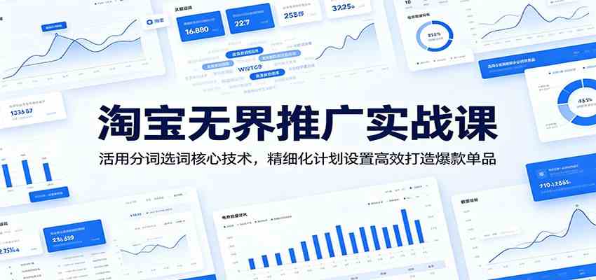 淘宝无界推广实战课：活用分词选词核心技术，精细化计划设置高效打造爆款单品-离锋创库