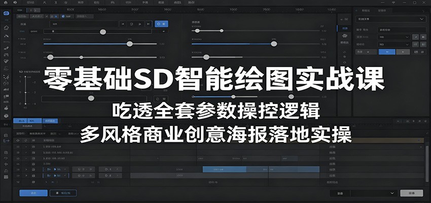 零基础SD智能绘图实战课：吃透全套参数操控逻辑，多风格商业创意海报落地实操-离锋创库