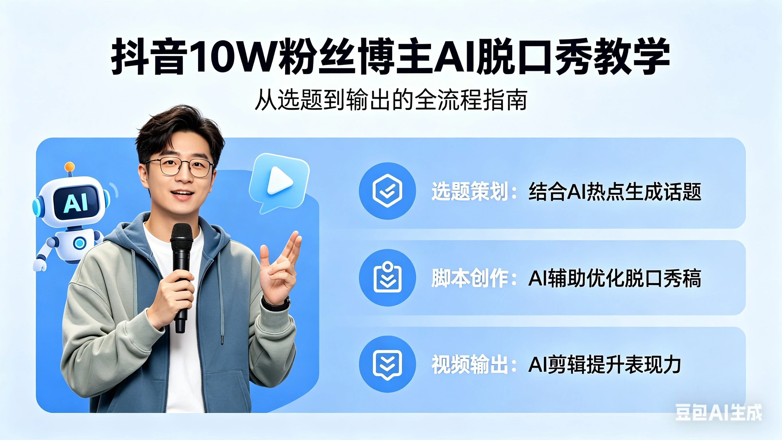 抖音10W粉丝博主AI脱口秀教学 最近刷屏的很火爆的玩法 低门槛 可复制-离锋创库