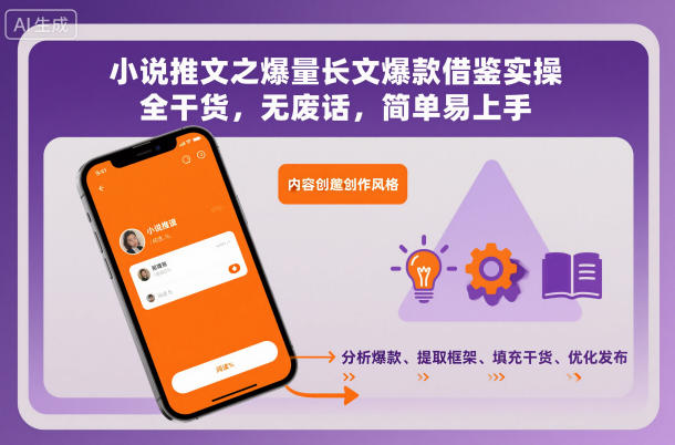 小说推文之爆量长文爆款借鉴实操,全干货,无废话,简单易上手-离锋创库