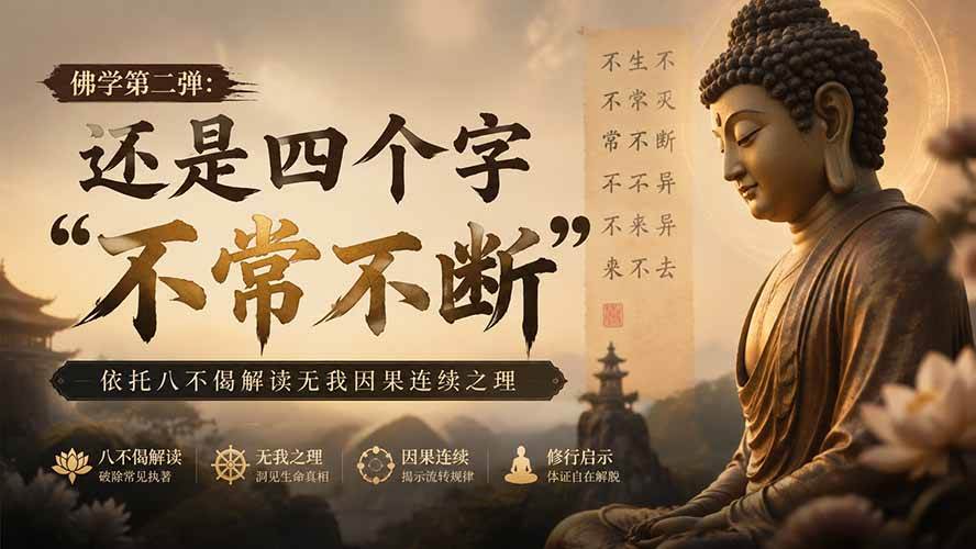 （19779期）付费文章：佛学第二弹：还是四个字“不常不断”依托八不偈解读无我因果连续之理-离锋创库