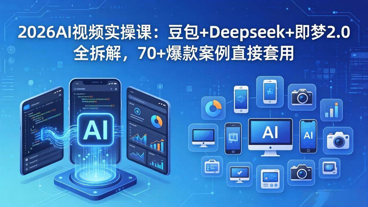 （18263期）2026AI视频实操课：豆包+Deepseek+即梦2.0全拆解，70+爆款案例直接套用-离锋创库