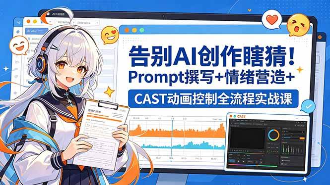 （18473期）告别AI创作瞎猜！Prompt撰写+情绪营造+CAST动画控制全流程实战课-离锋创库