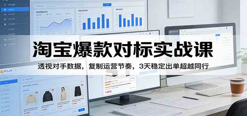 淘宝爆款对标实战课：透视对手数据，复制运营节奏，3天稳定出单超越同行-离锋创库