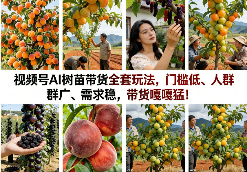 视频号AI树苗带货全套玩法，门槛低、人群广、需求稳，带货嘎嘎猛！（更新0908）-离锋创库