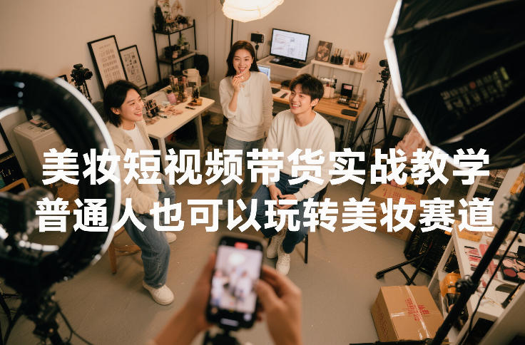 【精】美妆短视频带货实战教学，普通人也可以玩转美妆赛道-离锋创库