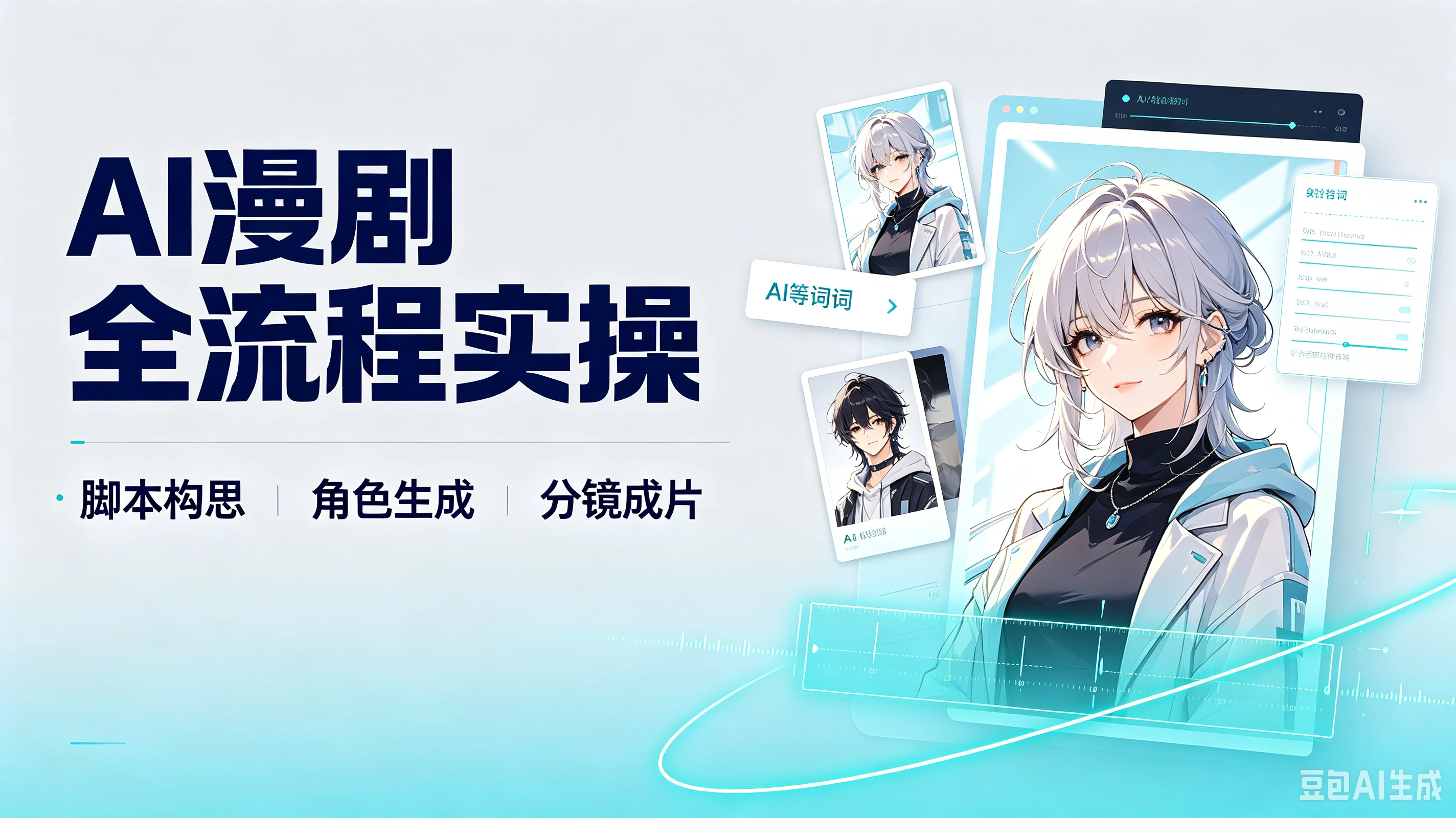 【精】AI漫剧全流程实操，脚本构思、角色生成、分镜成片-离锋创库