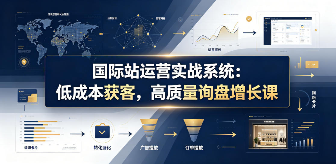 国际站运营实战系统:低成本获客,高质量询盘增长课(更新26年)-离锋创库
