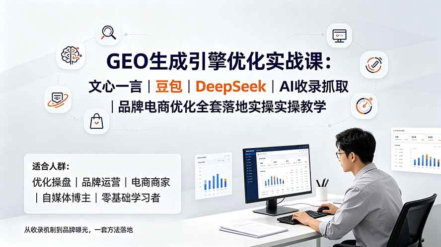(19456期)GEO生成引擎优化实战课:文心一言|豆包|DeepSeek|AI收录抓取|品牌电商优化全套落地实操教学-离锋创库
