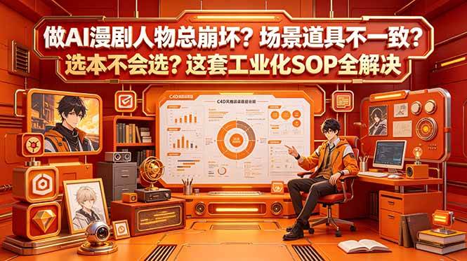 (18850期)做AI漫剧人物总崩坏?场景道具不一致?选本不会选?这套工业化SOP全解决 (更新)-离锋创库