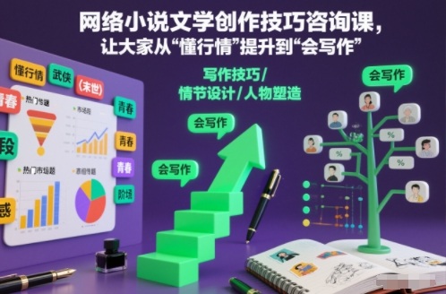 网络小说文学创作技巧咨询课，让大家从“懂行情”提升到”会写作”的高度-离锋创库