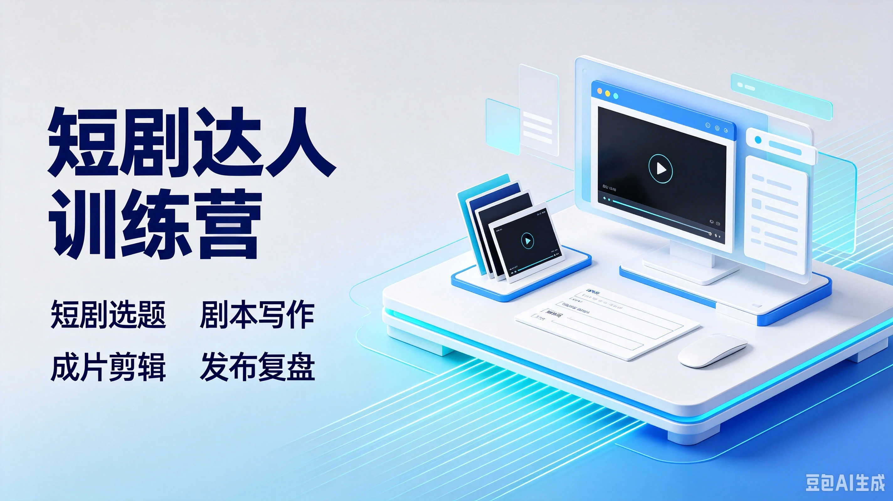 【精】短剧达人训练营，短剧选题、剧本写作、成片剪辑、发布复盘-离锋创库