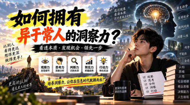 某公众号付费文章：如何拥有异于常人的洞察力？-离锋创库