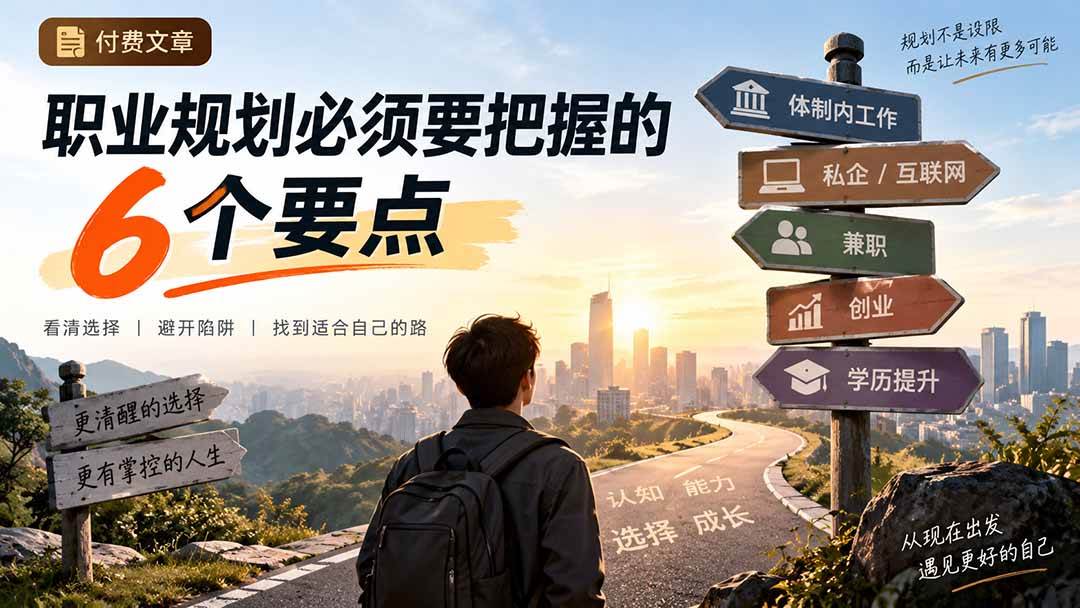 （20422期）付费文章：职业规划必须要把握的6个要点-离锋创库