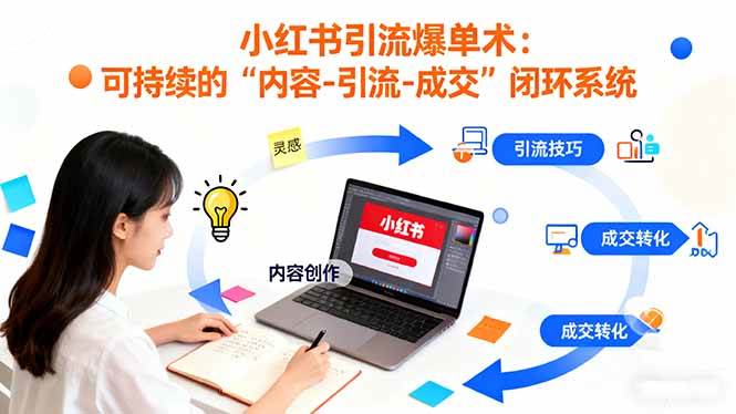 (16362期)小红书引流爆单术:构建一套低成本 可持续的“内容-引流-成交”闭环系统-离锋创库