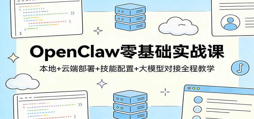 OpenClaw零基础实战课：本地+云端部署+技能配置+大模型对接全程教学-离锋创库