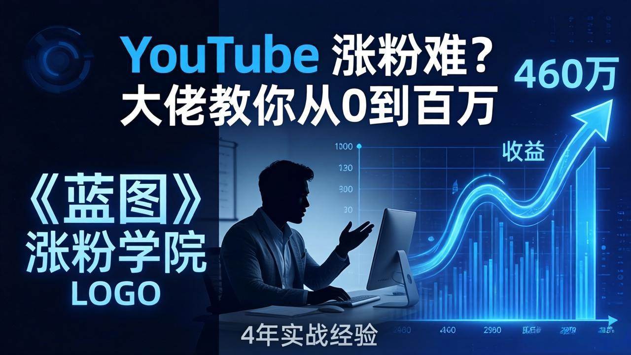 （17836期）YouTube 涨粉难？《蓝图涨粉学院》：4 年赚 460 万的大佬教策略，从0到百万有路径！-离锋创库