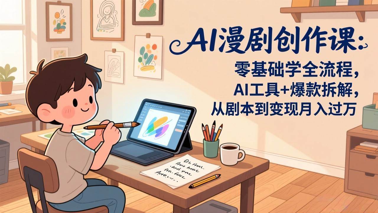 （17519期）AI漫剧创作课：零基础学全流程，AI工具+爆款拆解，从剧本到变现月入过万-离锋创库