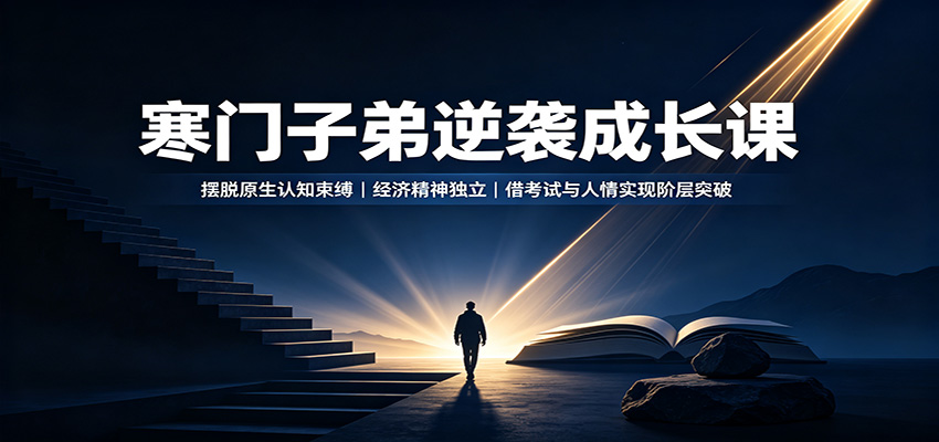 寒门子弟逆袭成长课：摆脱原生认知束缚，经济精神独立，借考试与人情实现阶层突破-离锋创库