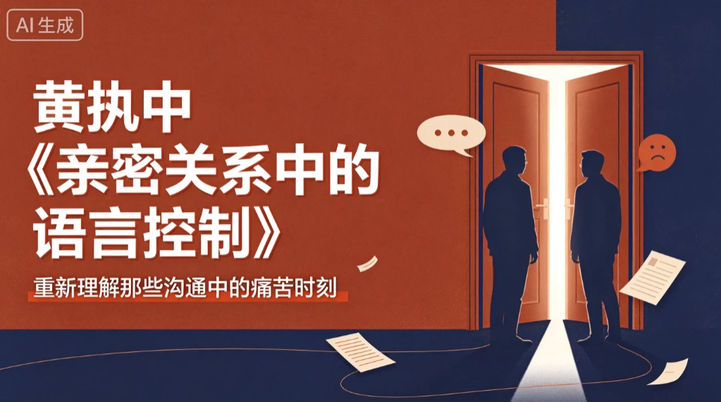 【精】黄执中《亲密关系中的语言控制》重新理解那些沟通中的痛苦时刻-离锋创库