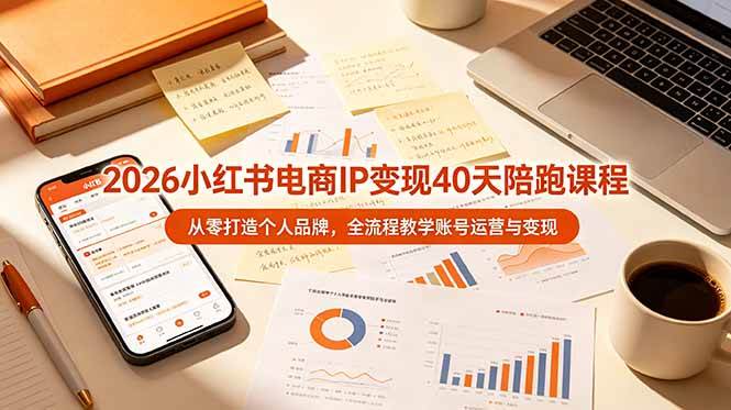 （19103期）2026小红书电商IP变现40天陪跑课程-11期，从零打造个人品牌，全流程教学账号运营与变现-离锋创库