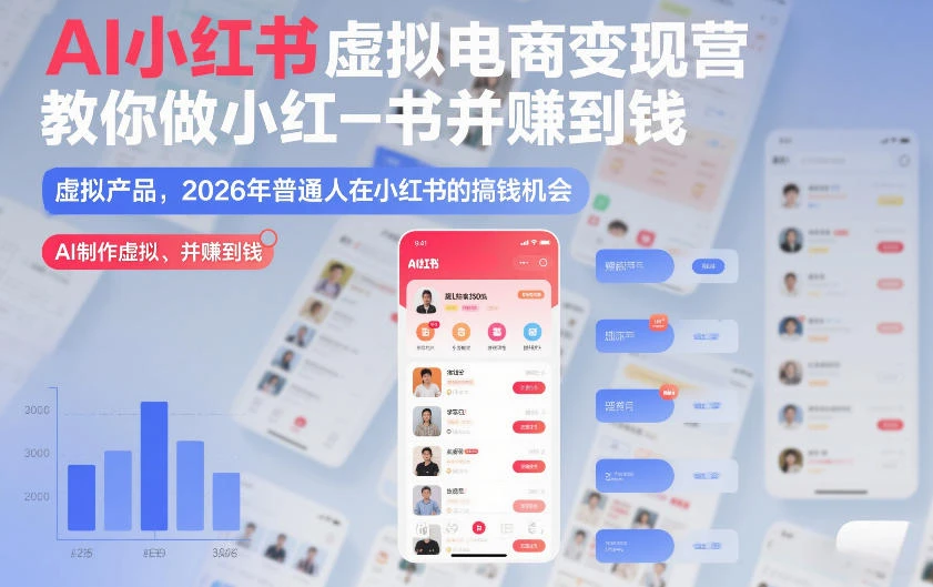 【精】野生运营社区·松月小红书虚拟电商14天变现训练营-离锋创库