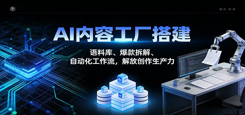 AI内容工厂搭建：语料库、爆款拆解、自动化工作流，解放创作生产力-离锋创库