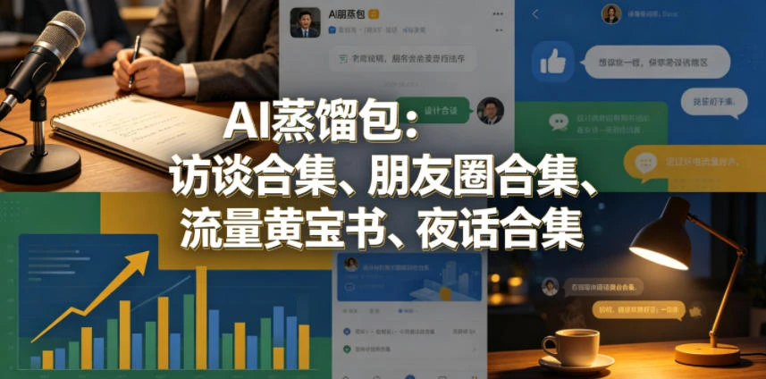 【精】AI蒸馏包:访谈合集、朋友圈合集、流量黄宝书、夜话合集【文档】-离锋创库