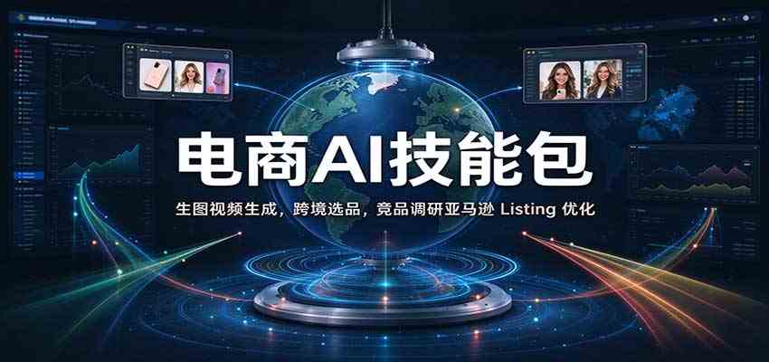 电商AI技能包:生图视频生成,跨境选品,竞品调研亚马逊 Listing 优化-离锋创库