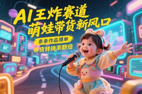 AI王炸赛道，萌娃带货新风口，条条作品爆单，带货转换率翻倍，核心逻辑拆解-离锋创库