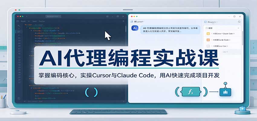 AI代理编程实战课:掌握编码核心,实操Cursor与Claude Code,用AI快速完成项目开发-离锋创库