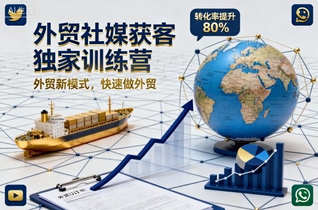 外贸社媒获客独家训练营,外贸新模式,快速做外贸(更新26年5月)-离锋创库
