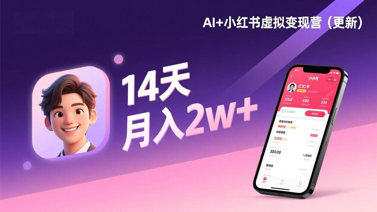 （17275期）AI+小红书虚拟变现营（更新），14天掌握选品、笔记、成交，打造自动化月入2w+事业-离锋创库