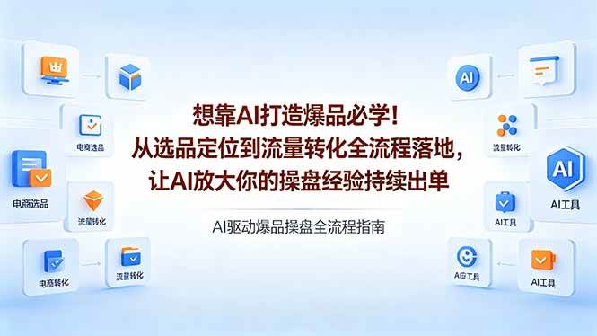 （18327期）想靠AI打造爆品必学！从选品定位到流量转化全流程落地，让AI放大你的操盘经验持续出单-离锋创库