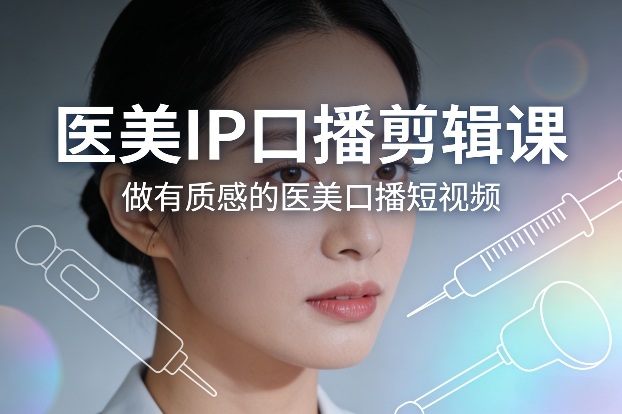 医美IP口播剪辑课，做有质感的医美口播短视频-离锋创库