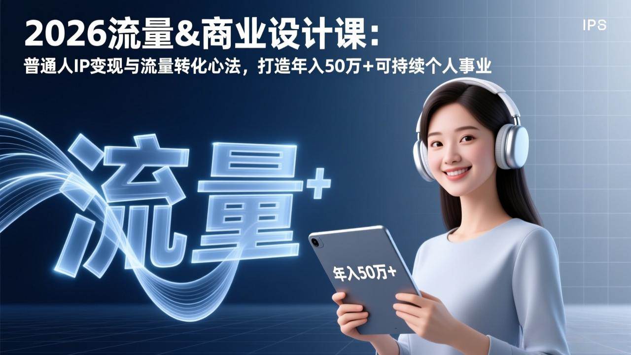 (17246期)2026流量&商业设计课:普通人IP变现与流量转化心法,打造年入50万+可持续个人事业 (17246期)2026流量&商业设计课:普通人IP变现与流量转化心法,打造年入50万+可持续个人事业