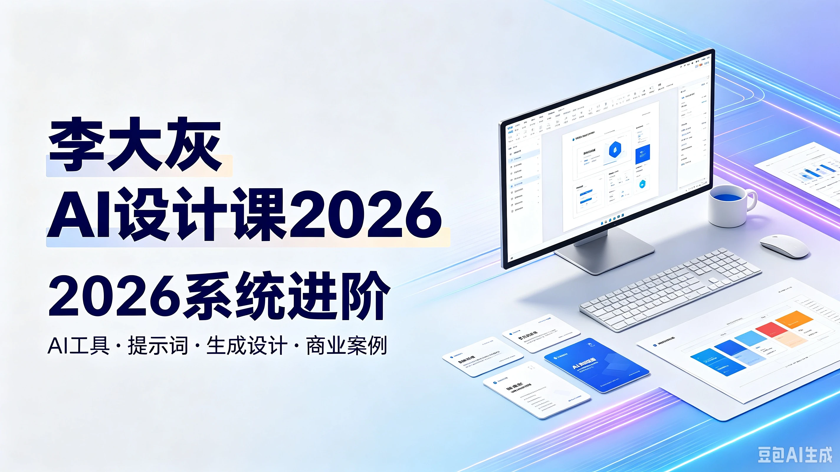 【精】李大灰AI设计课2026系统进阶，AI工具·提示词·生成设计·商业案例-离锋创库